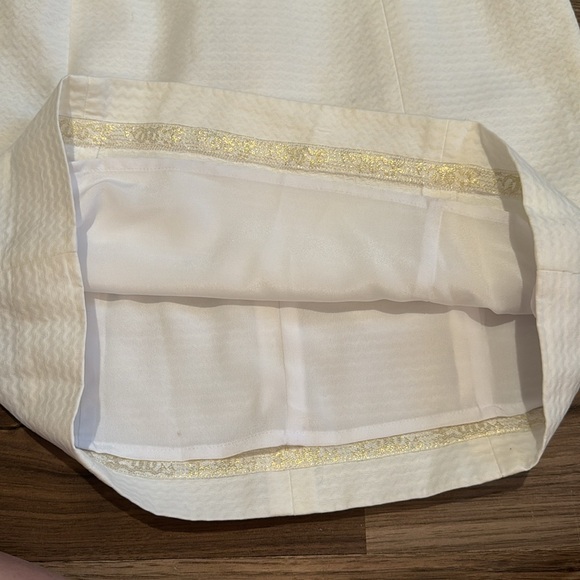 Lilly Pulitzer Trista Resort White Gold Lined Shift Sheath Dress 6 Zip Up NWT - Picture 13 of 17